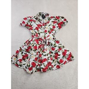Zac Posen Toddler Dress Xs 4-5 Apples Print